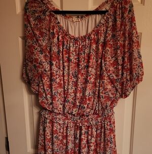 Joie De Vivre  Off Shoulder Lined Gathered Waist Dress XL